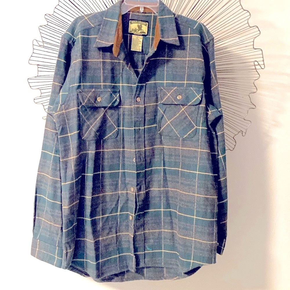 Field & Stream 100% Cotton Flannel Button Down Plaid Shirt Men’s Large Tall